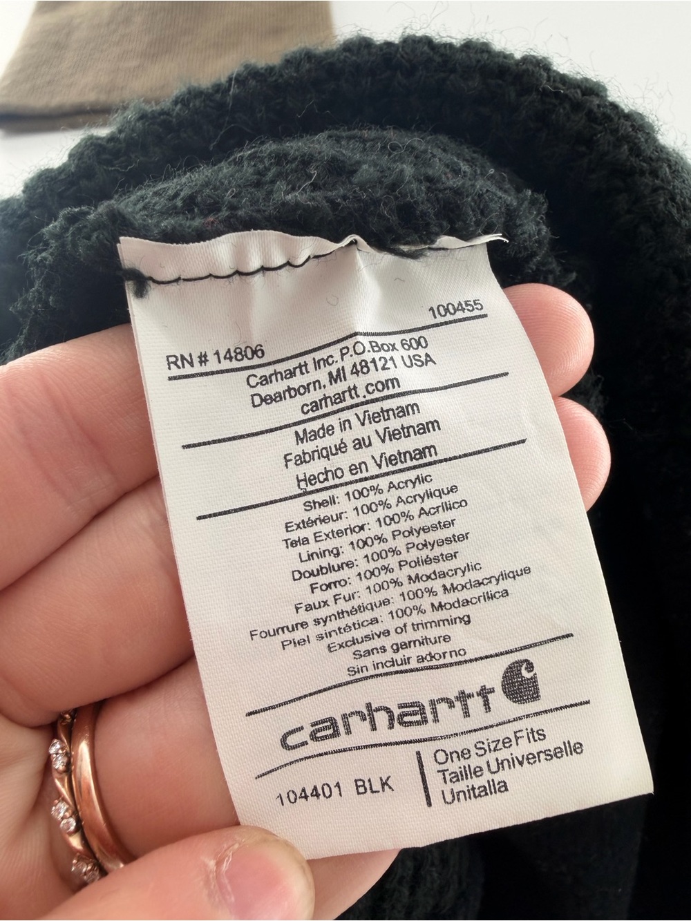 Carhartt Beanie Bundle Women’s One Size Tan Black Grey 3pc Winter - Picture 7 of 9